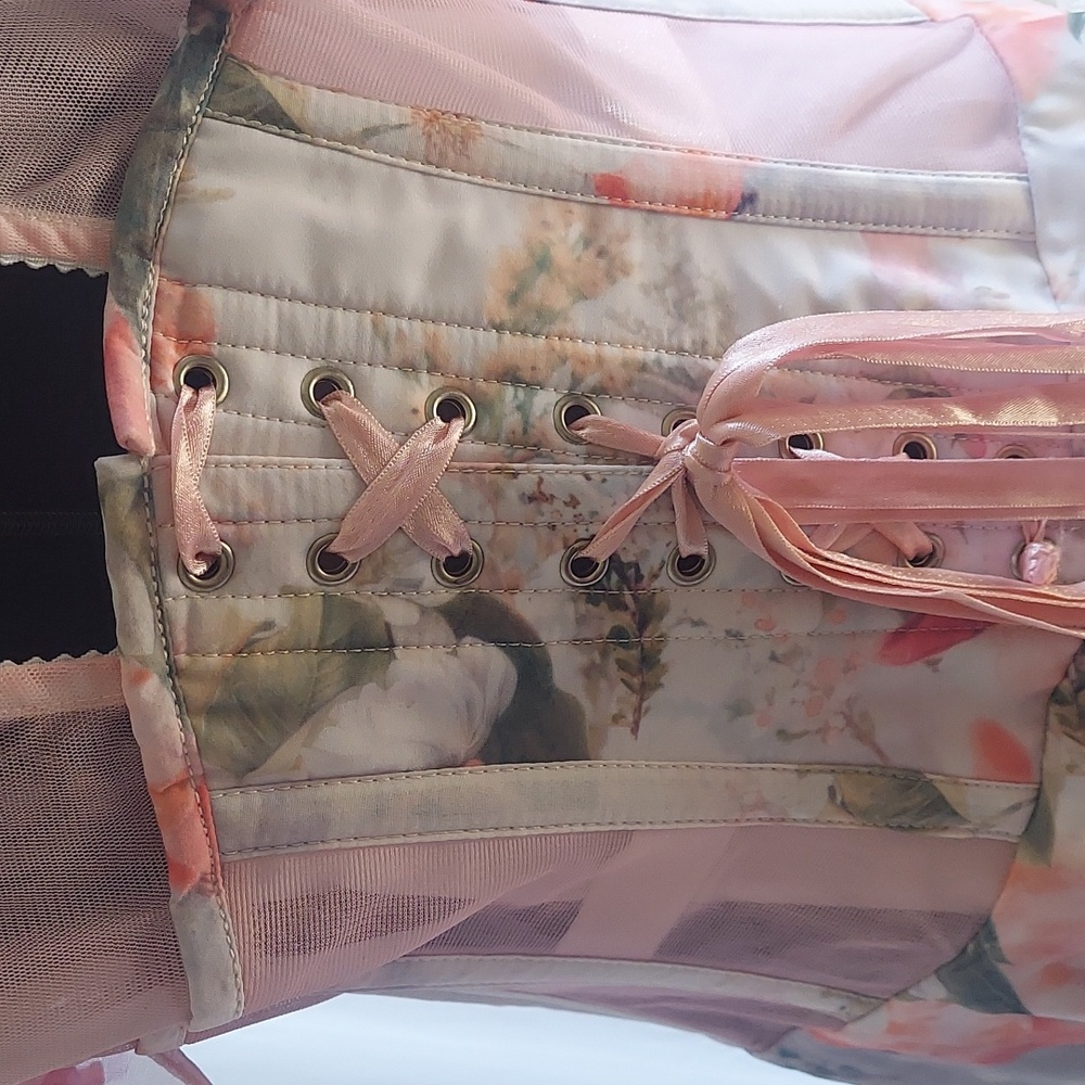 CORSET STORY Pink High-Low Asymmetrical Dress size Large (compression 32") - Picture 9 of 15
